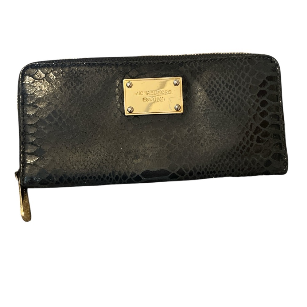 Michael Kors Black Snakeskin Wallet